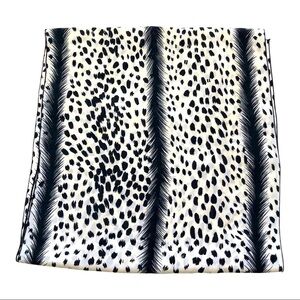 Scarf black White Animal Print